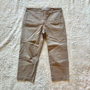 Eileen Fisher Khaki Chino Capris
